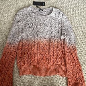 Line brand - size medium thick sweater- purple, white, orange